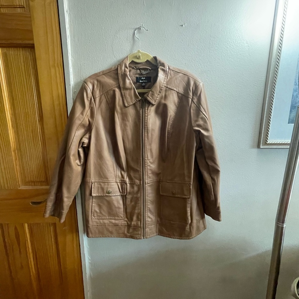 NWT Dennis Basso Faux Leather Jacket